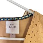 Knox Rose  Flutter Sleeve Eyelet Lace Dress – Size M – Tan Boho Babydoll Style Photo 2