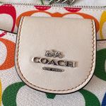 Coach Poppy Crossbody With Card Case In Rainbow Signature Canvas c4697 Photo 2
