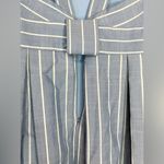Gal Meets Glam  Samantha Striped Blue and White Dress Size 12 Photo 9