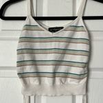 Social Scene Rainbow Striped Knit Crop Top Photo 0