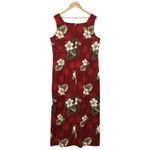 New Pacific Legend Tropical Hibiscus Monstera Hawaiian Tank Maxi Dress Red XL Photo 4