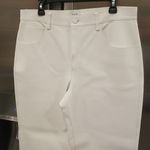 St. John ππ 100% Leather Pants High Rise ~ Ecru White 12 NWOT Photo 2