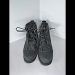 Sorel  Major Gray Lace-up Canvas Leather trim outdoor boots Women's size 7 Photo 1