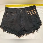 Necessary Clothing Jean Shorts Silver Studs Black Denim shorts, Size Small‎ Photo 6