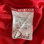 Vintage 70s Nylon Lingerie Skirt Slip Red Size M Photo 6