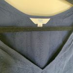 Time & Tru  Blue 100% Cotton All Over Embroidered Shell Sz Medium Photo 3