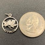 Vintage Sterling Silver Charm | Canada with Maple Leaves 925 Canadian Travel Photo 1