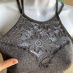 Zenana Outfitters  Bralette S/M Grey heathered lace strappy Photo 1