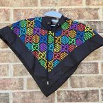 Gucci Silk Nylon Monogram Psychedelic Rain Hood Black Photo 3