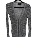 American Eagle  Vintage Knit Long Sleeve Deep VNeck Zip Cardigan 2000's Size M Photo 0