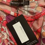 Pretty Little Thing Multi Abstract Print Ruched Underbust Cut Out Crop Top size 12 Photo 5