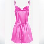 Zaful Hot Pink Cowl Neck Satin Mini Dress Medium Photo 1