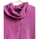 Ralph Lauren Lauren  Pink Cowl Neck Sweater Medium Cotton Photo 1