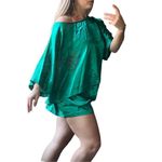 Vintage California Dynasty satin sleep set Green Size XL Photo 2