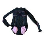 Athleta Ariel One Piece Swimsuit Rash Guard Long Sleeve Black Stretch Sz XS NWT Photo 1