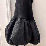 ZARA Black Halter Ribbed Puffed Dress Photo 2