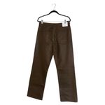 ZARA NWT RELAXED MID-WAIST WAXED JEANS In Brown US -6 Photo 6