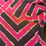 Alice & Trixie 💕💕 100% Silk Print Blouse ~ Blue and Pink Prink Medium EUC Photo 8