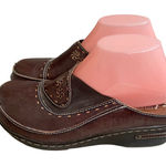 Spring Step L'Artiste Brown Leather Clogs Mules Slides Comfort Shoes Women's 39 Size 8.5 Photo 0