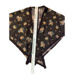 Handmade Vintage Floral 3 Piece Set Womens 4/6? Sleeveless Top Skirt Shawl Brown Photo 14
