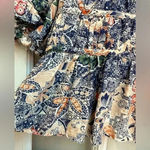 Moon River Anthropologie | | Puff Sleeve Ruffle Printed Babydoll Blouse Size XS Photo 6