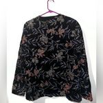 Dress Barn Vintage  Embroidered Velvet Floral Design Blazer Women Size Large Photo 2