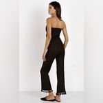 Stone Cold Fox  NAPLES black strapless jumpsuit WOMENS SIZE 0‎ linen tassel trim Photo 1