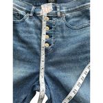 EXPRESS Jeans Womens 6RMOM JEAN Button Fly Denim Blue Dark Pants Super High Rise Photo 5