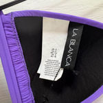 La Blanca  Island Goddess Halter Triangle Bikini Top Ultraviolet Purple 4 NWT Photo 4