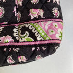 Vera Bradley Elephant Print Black Pink Purse Handbag Paisley Vintage Shoulder Photo 4