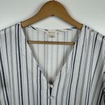 Sim & Sam  Womens Tie‎ Waist Striped Blouse Sz XL | Coastal Grandma Lightweight Photo 3