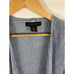 Tahari  Linen Blend Knit Blue Cardigan Size Medium Photo 1