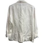 Women's Smythe Ivory White Linen Blend Blazer Preppy Old Money Luxury Size L Size L Photo 1