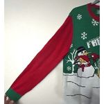 Ugly Christmas Sweater  Womens L Snowman Freeze Red Green Long Sleeve Funny Photo 7