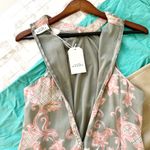 Emily Wonder green pink asymmetrical halter sheath maxi dress size small NWT Photo 8