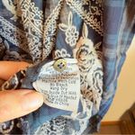 Johnny Was  Dion Draped Sleeveless Vest Embroidered Plaid Open Self Tie Photo 5