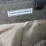 Pendleton Trouser Pants Womens 12 Brown Wool Herringbone Savvy Stretch Classic Photo 11