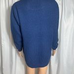 Zenana Outfitters Women's Size S Blue Sweater Chunky Knit Ribbed Round Neckline Photo 2