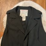 Anthropologie Cartonnier Vest Blazer Size Medium Tie Waist with Pockets Black Photo 1