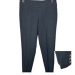 J. McLaughlin Quilted Cropped Pants Navy Black Size 8 Photo 1