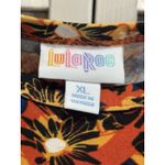 LuLaRoe Shirt Dress Black/Orange Floral High/low Midi Size XL Short Sleeve Photo 1