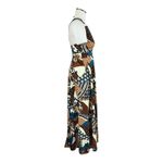Neiman Marcus Vintage 60s/70s MOD Brown Abstract Maxi Dress Gown w/Wrap Shawl XS Photo 4