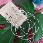 Chunky Silver Cuban Link Chain & Hoop Earrings Photo 4