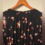 J. Jill Black Floral Long Sleeve Dress Photo 9