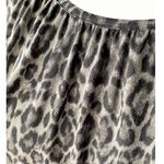 MICHAEL KORS Cheetah Leopard Gray Black Stretchy Pullover Top ~ Women's LARGE Photo 4