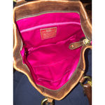 Coach Vintage  Madison Large Brown Leather Satchel Rear Zipper Pocket Bag 12935 Photo 4