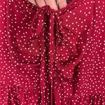 Bloom‎ Chic Midi Dress Milkmaid 18 20 Red Polka Dot Sweetheart Tiered Flutter Sl Size undefined Photo 5