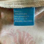 J. McLaughlin  Catalina cloth Tunic Orange Blue white Print 3/4 Sleeve size LARGE Photo 5