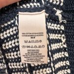 Free People Something Special Back Zip Short Sleeve Sweater Navy & White Stripe Photo 6