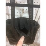 Black Faux Leather Tote Bag with Ring Detail Zipper Top Photo 3